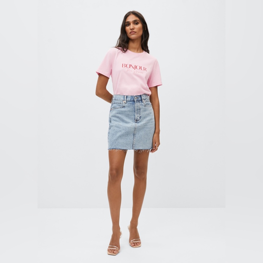 Mango Cotton Message Tee - Picture 2 of 11